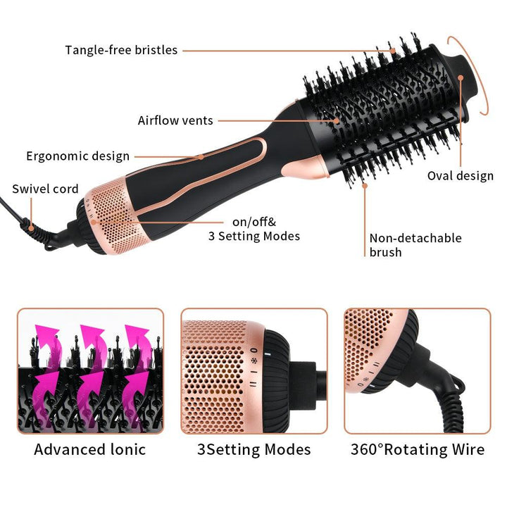 3 In 1 Electric Blow Dry Brush One Step Hair Dryer | Hair Dryer - GlowBoldBeauty