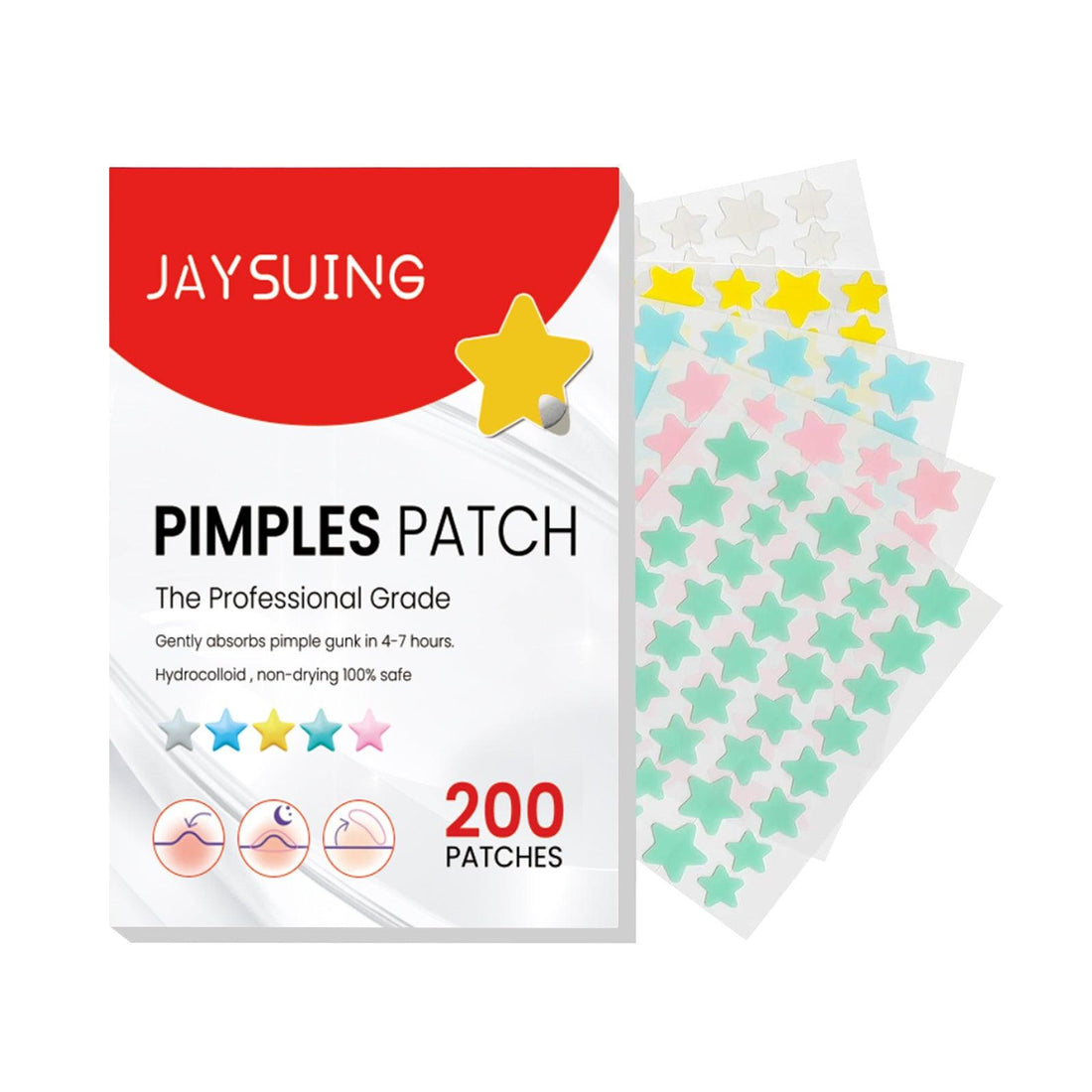 Pimple 200 Patches, Pimple Patches For Face, Hydrocolloid Acne Patches | Skin Care - GlowBoldBeauty