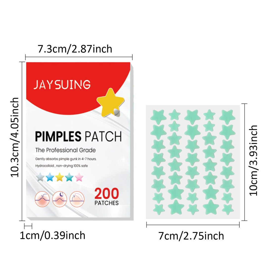 Pimple 200 Patches, Pimple Patches For Face, Hydrocolloid Acne Patches | Skin Care - GlowBoldBeauty