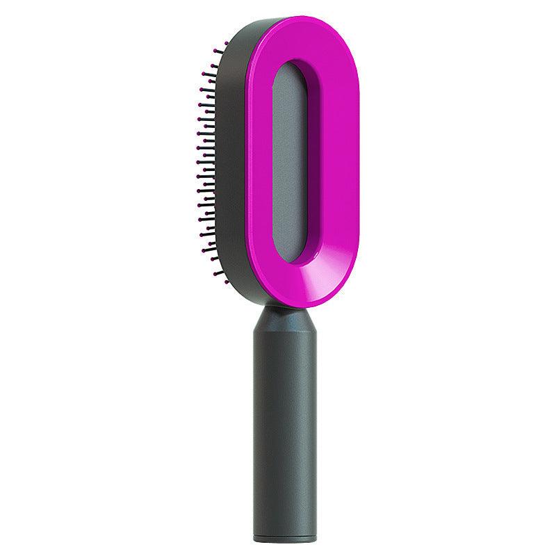 Self Cleaning Hair Brush For Women One-key Cleaning Hair | Hair Dryer - GlowBoldBeauty